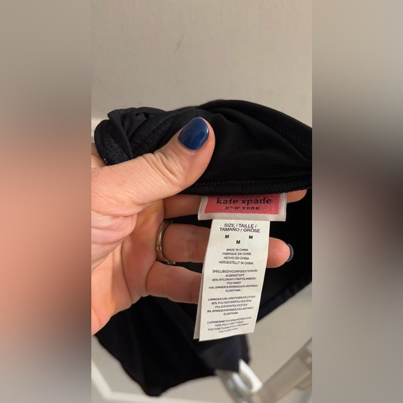 Kate Spade Palm Beach Molded-cup Bandeau One-piece Size Medium - Picture 2 of 6